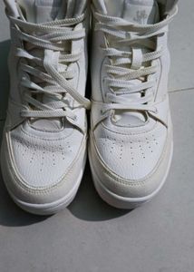 Vintage White High-Top Sneakers