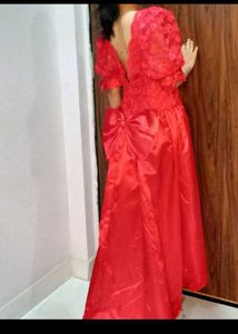 Luxe Bright Red Princess Engagement Gown 👸