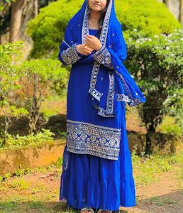 Blue Sharara Set