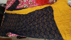 Long Anarkali and Earrings Combo