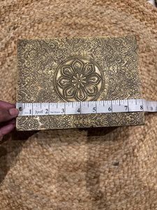 Wooden Vintage Box With Brass