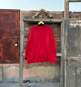 Vintage 90s Adidas Red Goalie Soccer Jersey XL
