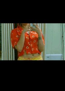 Beautiful Crop Shirt Type Top