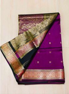 Elegant Purple Banarasi Saree