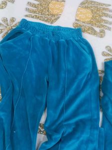 Blue Velvet Tracksuit Set