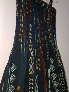 &#34;Boho Chic Printed Maxi Dress with Spaghetti Strap