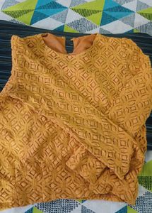 Mustard Yellow Lace Top