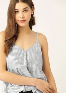 Silver Cami Top