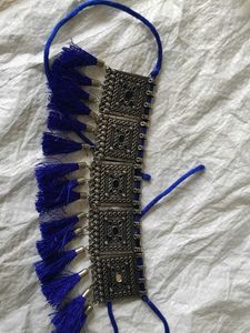 Royal Blue Tassel Necklace 💙