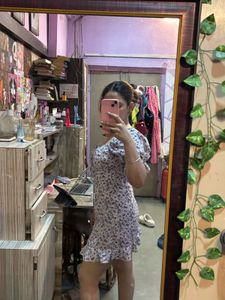 Ruffle Hem Aline Dress