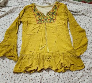 Boho Embroidered Tunic Top