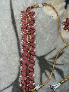 Pink Floral Jewelry Set