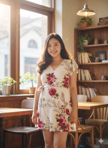 Floral Print Mini Dress