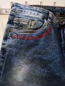 Distressed Cuff Jeans