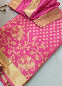 Pink Silk Saree