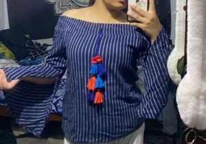 Striped Off-the-Shoulder Top