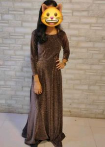 Sparkly Brown Long Sleeve Dress