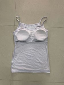 White Padded Sleeveless Tank Top
