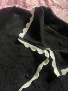 Black Winter Wear Crop Top