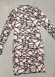 Chic Geometric Print Dress