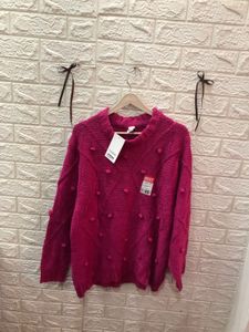 Stylish Pink Knit Sweater👜🕶️