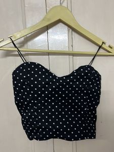 Black Polka Dot Top