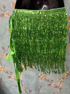 Green Sequin Skirt
