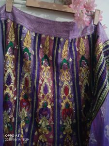 partywear Purple Lehenga saree