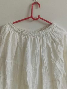 off white maxi skirt