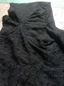 Embroidered Black Chikankari Blouse