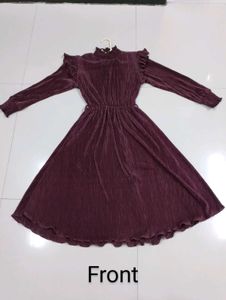 Elegant Pleated Midi Dress🎀🤌