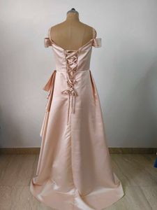 Satin Off-Shoulder Gown