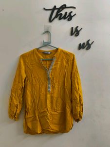 CUTE PUFF HAND SHORT KURTI 💛