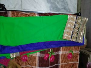 Green & Blue Saree