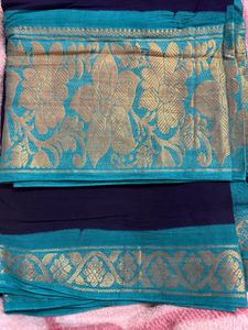 Navy Blue Elegant Sungadi Saree