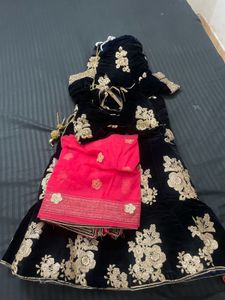 Elegant Velvet Lehenga Choli Set