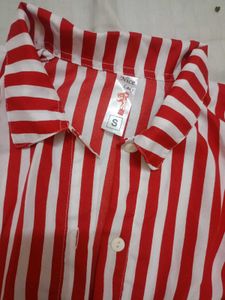 Striped Tie-Front Blouse