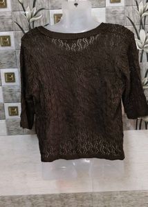 Brown Knit Cardigan