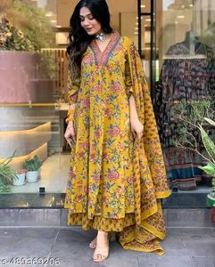 Anarkali Kurta Plazo Dupatta Set