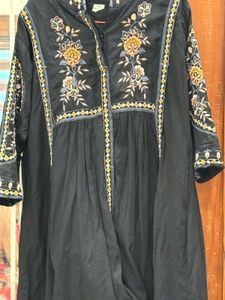 Embroidered Black Kurta