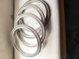 White Full Stone Bangles Giving Diu To Size Issue