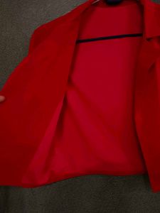 Red Cropped Blazer S