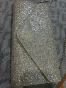 Silver Shinning Clutch