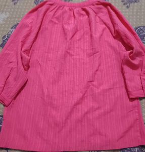 Pink Button-Down Top