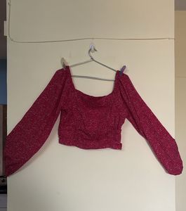 A Maroon Crop Top