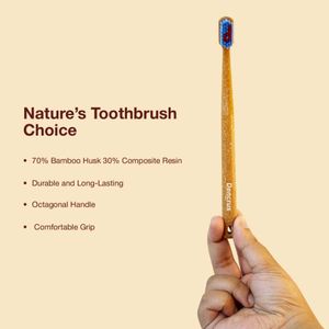 🌿 Dencrus Octa Clean Bamboo Toothbrush (Pack of 3