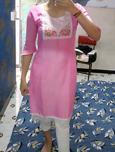 Baby Pink Colour Kurti 💕
