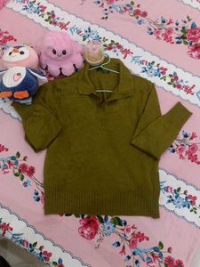 Olive Green Knit Sweater