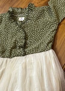 Girls Korean Dress/ Frock/gown Knee Length
