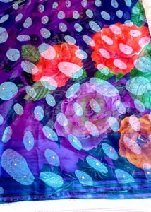Floral Print Saree